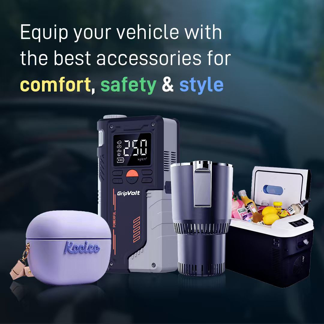 "Shop by collection at GripVolt, featuring auto accessories, power and safety gear, and car refrigerators."