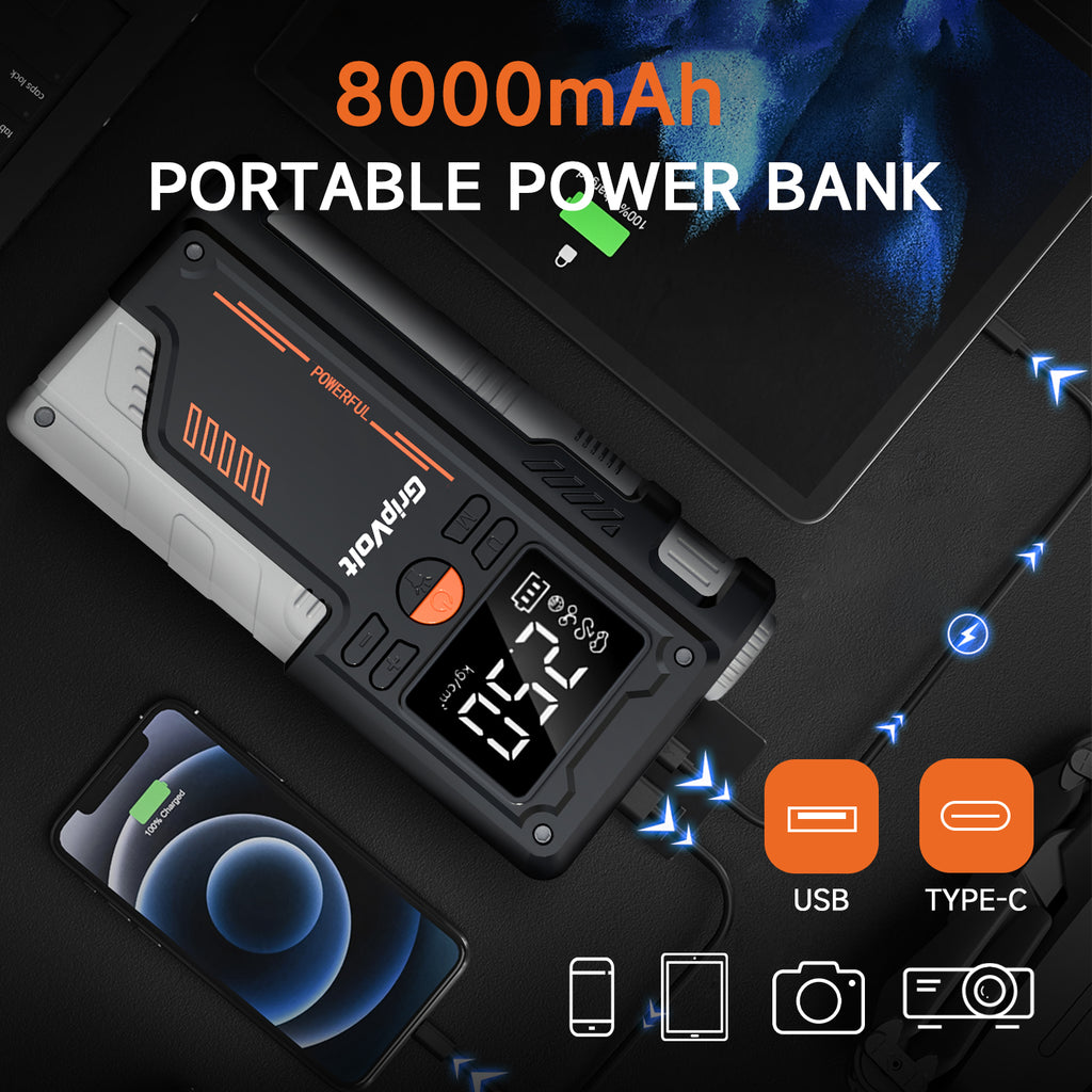 GripVolt T7 MAX 1000A Starthilfe 