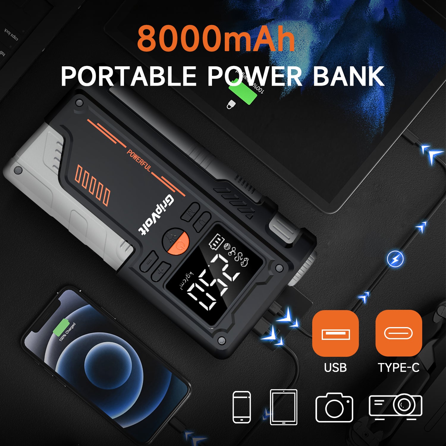 GripVolt T7 MAX 1000A Starthilfe 