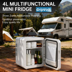 GripVolt 4L Mirror Makeup Fridge – Portable Skincare & Cosmetic Mini Fridge (White)