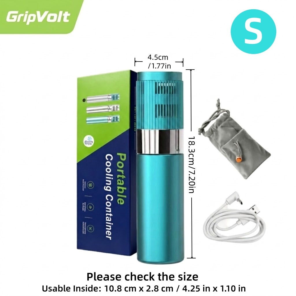 GripVolt Portable Insulin Cooler | Mini Temperature-Controlled Cooling Case for Insulin Pens, USB-C Powered for Car & Travel