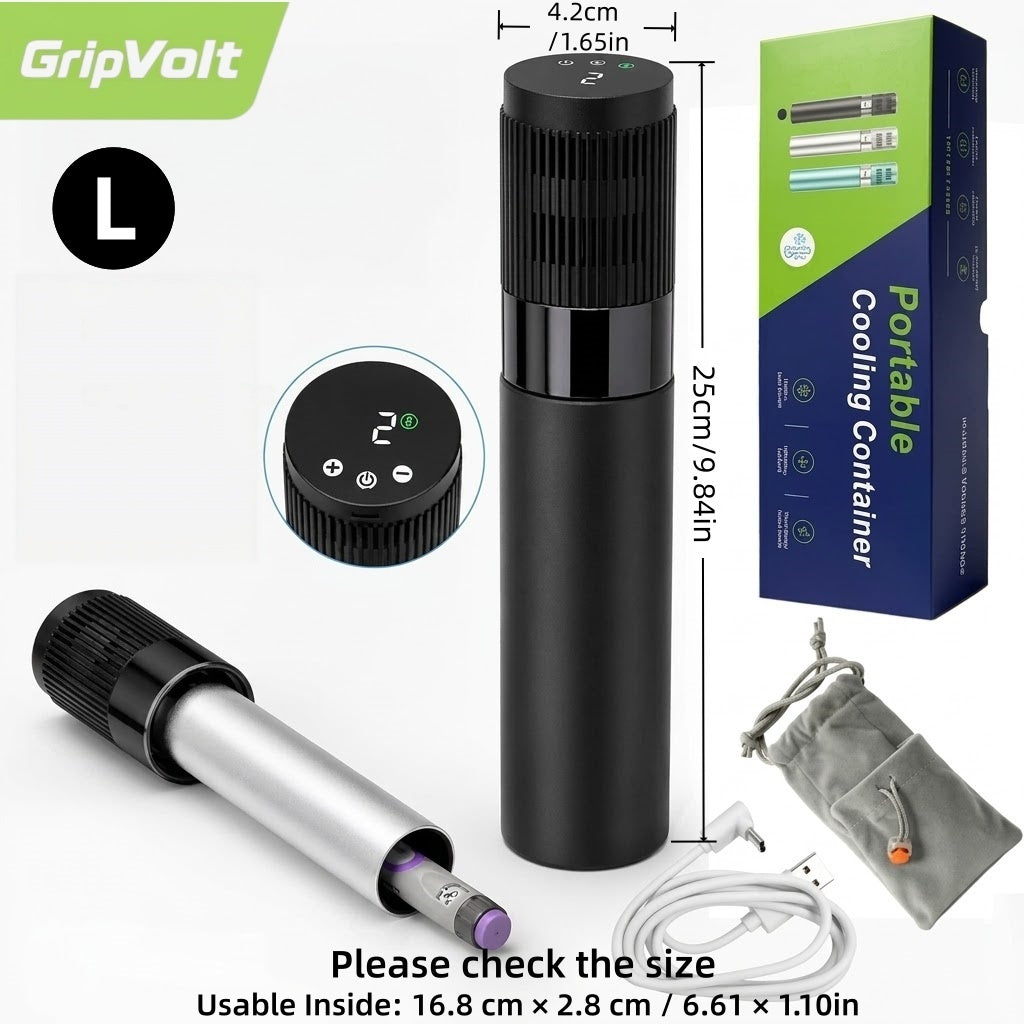 GripVolt Portable Insulin Cooler | Mini Temperature-Controlled Cooling Case for Insulin Pens, USB-C Powered for Car & Travel