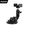 GripVolt Car Phone Camera Mount | Vacuum Suction Dashboard Holder with 360° Rotation for Driving Videos, Vlogging, Live Streaming & Navigation