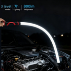 GripVolt Flexible LED Inspection Light | Bendable Silicone Work Light for Car Repair, 3 Modes Rechargeable Mechanic Flashlight for Engine Bay, Garage & Camping