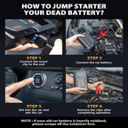 GripVolt X1 Tragbarer 1000A Starthilfe-Booster für Autos 