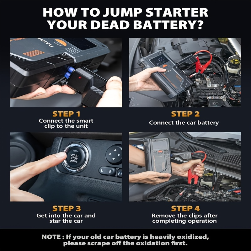 GripVolt X1 Tragbarer 1000A Starthilfe-Booster für Autos 