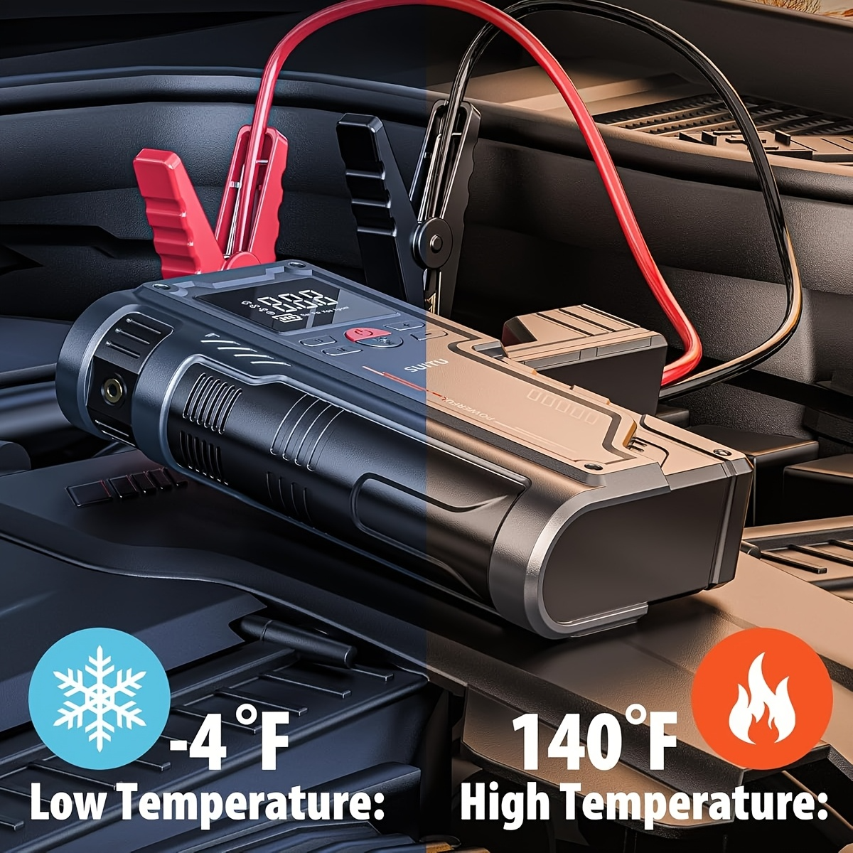 GripVolt X1 Tragbarer 1000A Starthilfe-Booster für Autos 