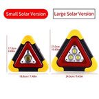 GripVolt Solar LED Emergency Warning Triangle | Rechargeable Car Breakdown Warning Light with Flashlight, SOS & Power Bank, Large & Mini Sizes