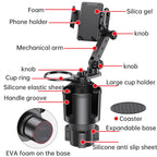 Car Cup Holder Expander – Multi-Function Beverage & Phone Stand