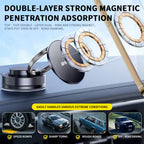 Gripvolt Vacuum Suction Cup Magnetic Car Phone Holder – 360° Rotation, Strong Sticky Base, Universal Magnet Kit