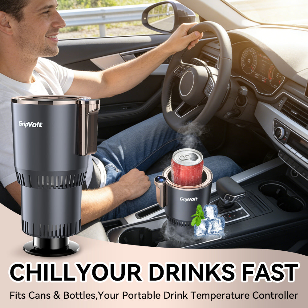 GripVolt Cooling & Heating Car Cup Holder - Drink Chiller Machine