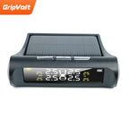 GripVolt Solar TPMS Tire Pressure Monitoring System | External Tire Pressure & Temperature Sensors with Digital Display, Real-Time Alerts for Cars, SUVs & RVs