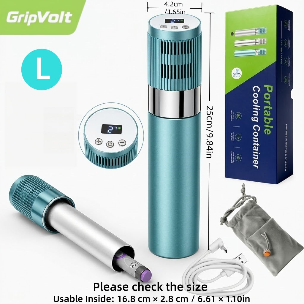 GripVolt Portable Insulin Cooler | Mini Temperature-Controlled Cooling Case for Insulin Pens, USB-C Powered for Car & Travel