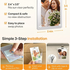 4-Pack Acrylic Car Sun Visor Photo Clips