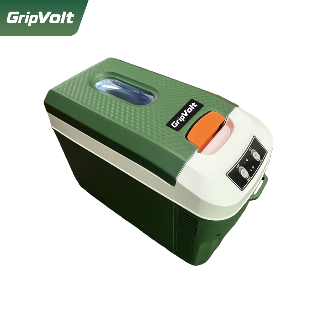 GripVolt 10L Portable Thermoelectric Car Cooler & Warmer | 12V Mini Travel Fridge with Cooling & Heating Modes