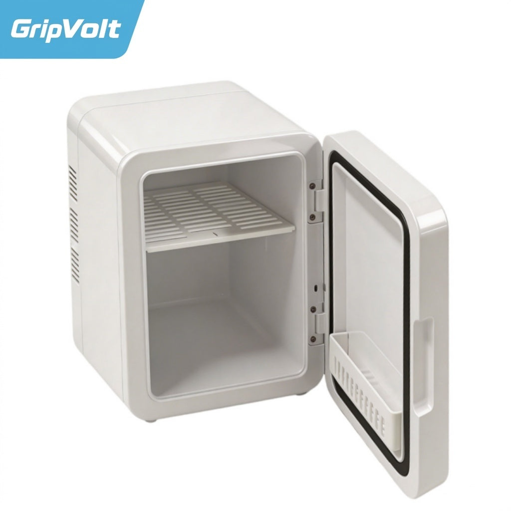 GripVolt 4L Mirror Makeup Fridge – Portable Skincare & Cosmetic Mini Fridge (White)