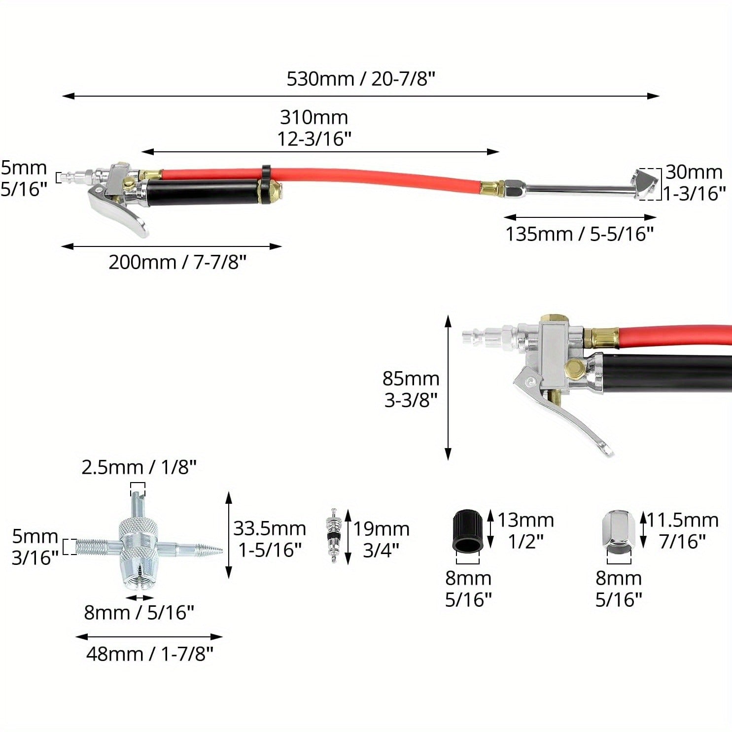 GripVolt L1 Heavy Duty Tire Inflator with Dual Head Chuck
