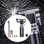 GripVolt AP-1 Tragbarer Reifenfüller mit Sicherheitshammer und LED