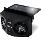 GripVolt Solar-Powered Car Window Fan | Dual Exhaust Ventilator with Temperature Display for Air Circulation, Heat Reduction & Odor Control