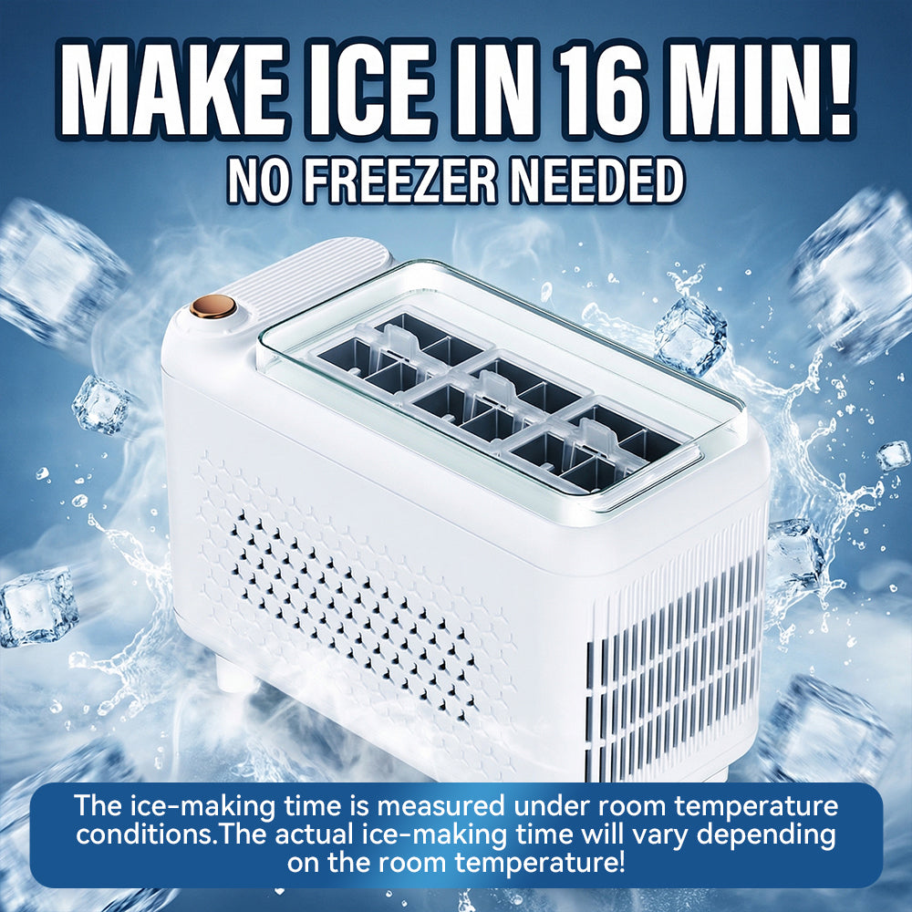 Gripvolt 12-Cube Car Ice Maker – 16 Min, Cigarette Lighter Plug