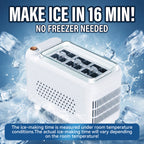Gripvolt 12-Cube Car Ice Maker – 16 Min, Cigarette Lighter Plug