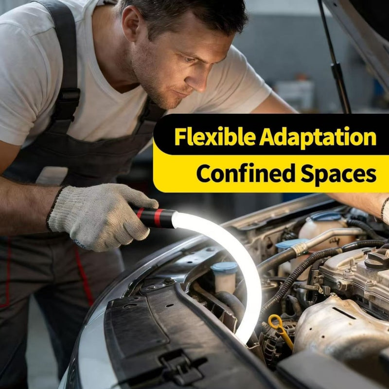GripVolt Flexible LED Inspection Light | Bendable Silicone Work Light for Car Repair, 3 Modes Rechargeable Mechanic Flashlight for Engine Bay, Garage & Camping