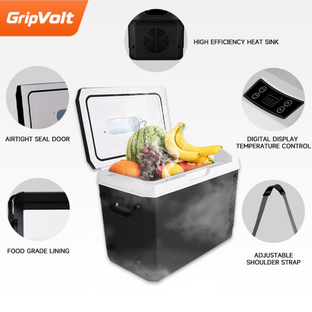 GripVolt CB-X1 Portable Mini  Car Refrigerator