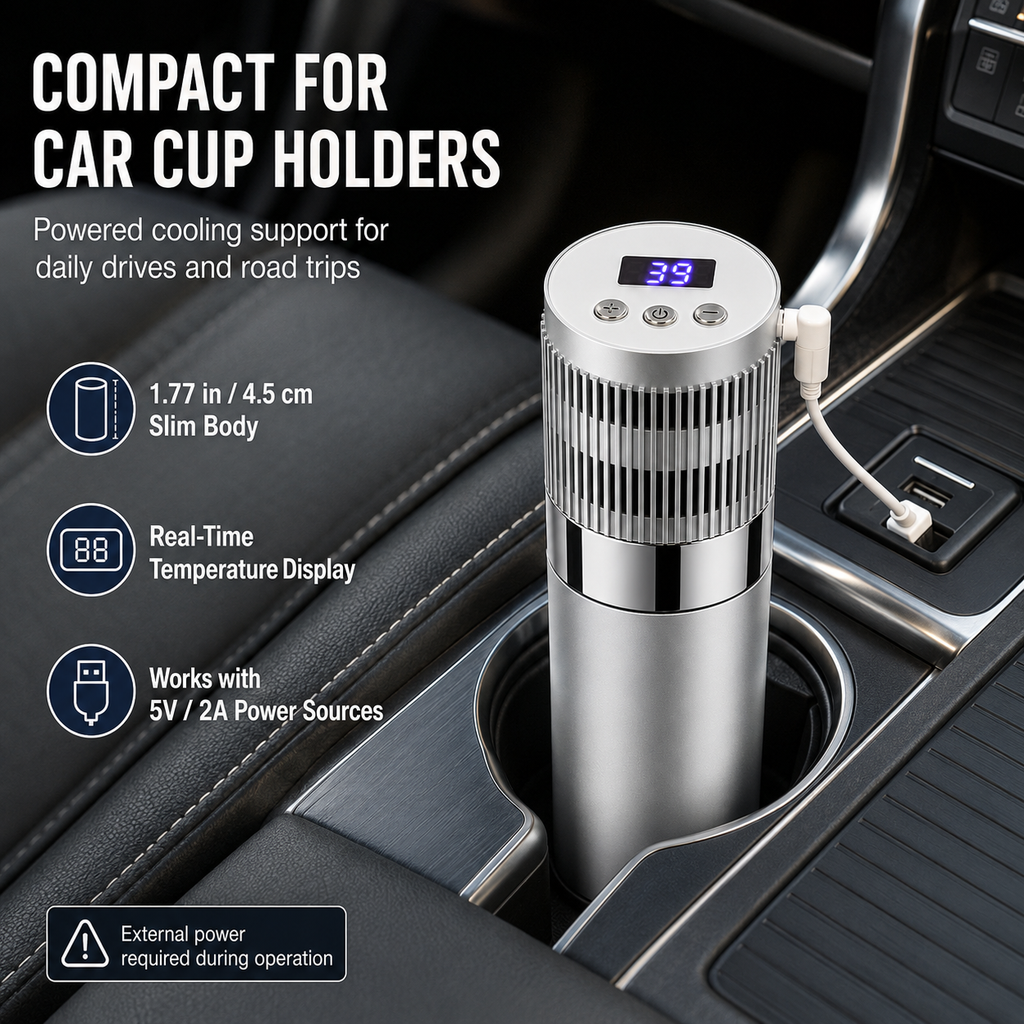 GripVolt Portable Insulin Cooler | Mini Temperature-Controlled Cooling Case for Insulin Pens, USB-C Powered for Car & Travel