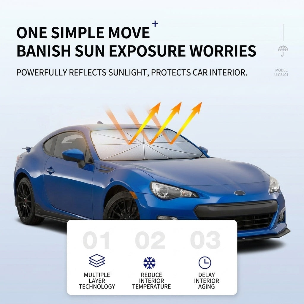 Large Windshield Sunshade Umbrella for Car