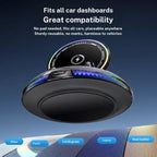 GripVolt RGB Wireless Charging Car Phone Mount | Automatic Clamping Dashboard Holder with 360° Rotation for iPhone & Android
