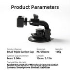 GripVolt Car Phone Camera Mount | Vacuum Suction Dashboard Holder with 360° Rotation for Driving Videos, Vlogging, Live Streaming & Navigation