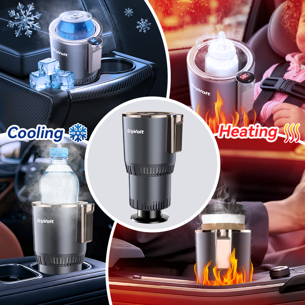 GripVolt Cooling & Heating Car Cup Holder - Drink Chiller Machine