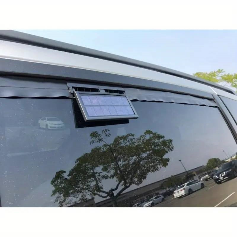 GripVolt Solar-Powered Car Window Fan | Dual Exhaust Ventilator with Temperature Display for Air Circulation, Heat Reduction & Odor Control