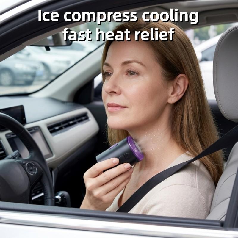 Gripvolt 199-Speed Clip Fan with Ice Cooling – 360° Rotatable, LED Display, USB Rechargeable – for Car, Home, Office & Outdoor