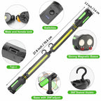 GripVolt 2-in-1 Rechargeable LED Work Light | 2400LM Magnetic Underhood Mechanic Light with Dual Hooks, 4400mAh Battery & 360° Adjustable Design