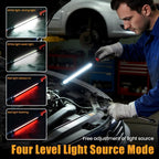 Gripvolt 4-in-1 Auto Repair Light Bar – Magnetic, Hook & Clip at Both Ends, 4 Modes (White/Red Strobe), USB Rechargeable – Versatile Work Light for Car Repair, Emergency, Home & Garage