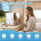 GripVolt 4L Mirror Makeup Fridge – Portable Skincare & Cosmetic Mini Fridge (White)