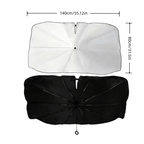 GripVolt Lightweight Foldable Car Sun Shade Umbrella | 140×80cm Windshield Sunshade with Nano Titanium Silver Coating, UV & Heat Protection, Compact Storage for Most Vehicles
