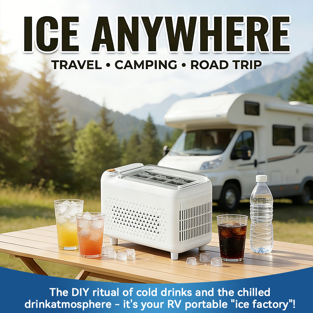 Gripvolt 12-Cube Car Ice Maker – 16 Min, Cigarette Lighter Plug