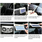 GripVolt Solar-Powered Car Window Fan | Dual Exhaust Ventilator with Temperature Display for Air Circulation, Heat Reduction & Odor Control