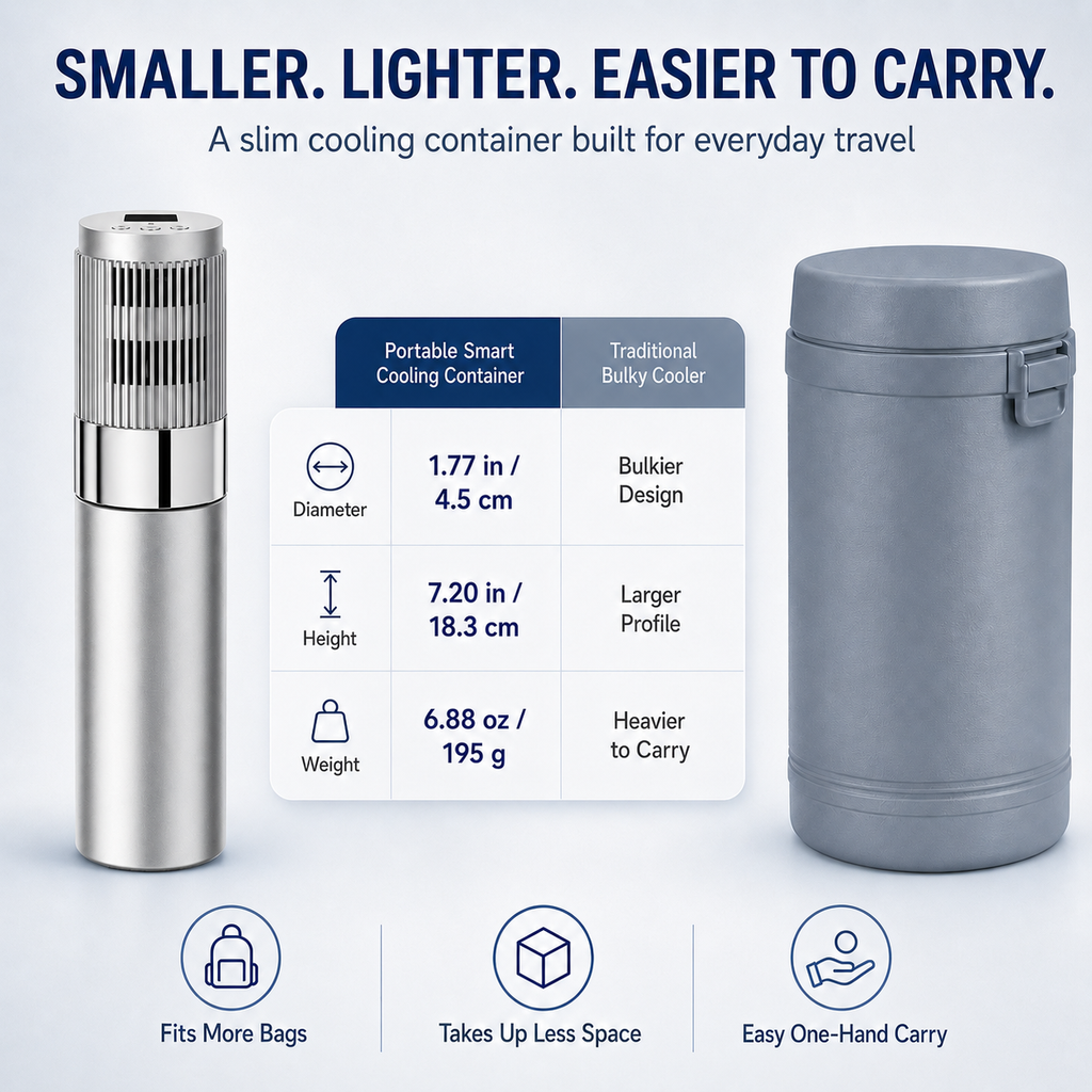 GripVolt Portable Insulin Cooler | Mini Temperature-Controlled Cooling Case for Insulin Pens, USB-C Powered for Car & Travel