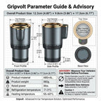 GripVolt Smart Car Cup Holder Cooler & Warmer | -7°C to 60°C Thermoelectric Beverage Chiller with Aluminum Cup, Silicone Lid & LED Touch Display