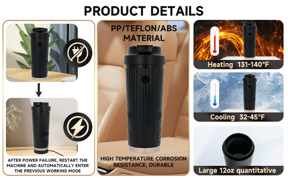 GripVolt A1 Pro Cooling and Heating Car Cup