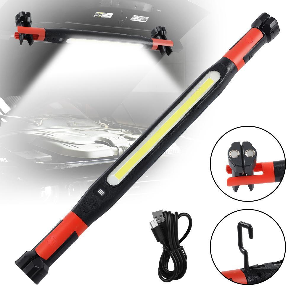 Gripvolt 4-in-1 Auto Repair Light Bar – Magnetic, Hook & Clip at Both Ends, 4 Modes (White/Red Strobe), USB Rechargeable – Versatile Work Light for Car Repair, Emergency, Home & Garage