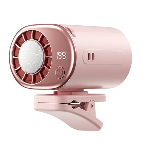 Gripvolt 199-Speed Clip Fan with Ice Cooling – 360° Rotatable, LED Display, USB Rechargeable – for Car, Home, Office & Outdoor