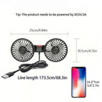 GripVolt USB-betriebener Doppel-Autolüfter mit 3 Geschwindigkeitsstufen