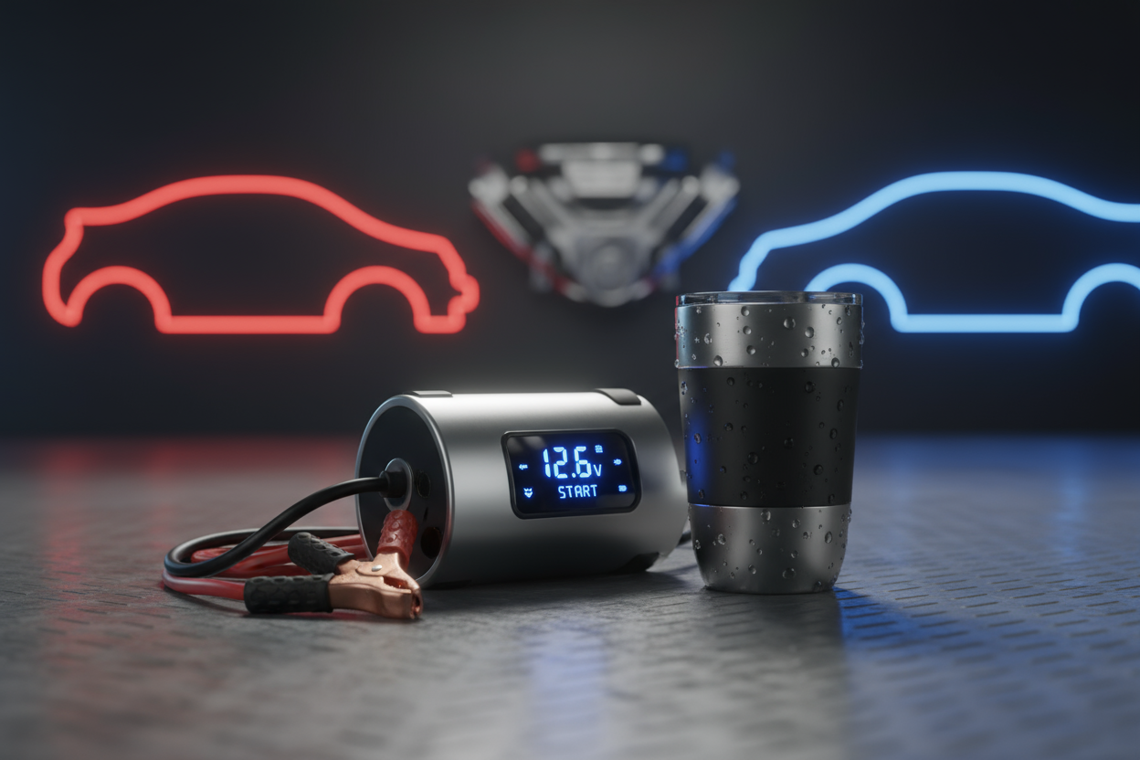 GripVolt homepage showcasing high-quality automotive accessories for road trips, power, safety, and comfort.