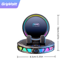 GripVolt Auto-Clamp Wireless Charging Car Phone Mount | Vacuum Suction Dashboard & Windshield Holder with 360° Rotation